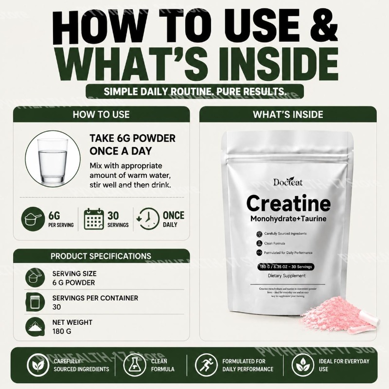 دكتييت مسحوق الكرياتين مونوهيد - مراجعة Creatine Monohydrate Powder وسعره