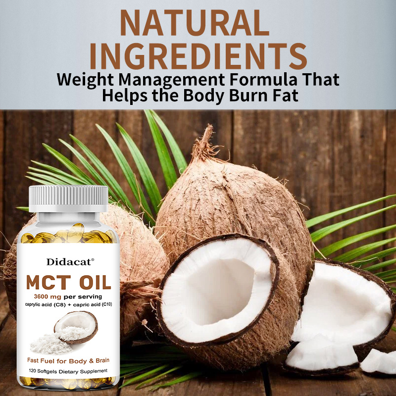 زيت MCT 3600 مجم C8 C10 كبسولا - مراجعة Mct Oil Coconut وسعره