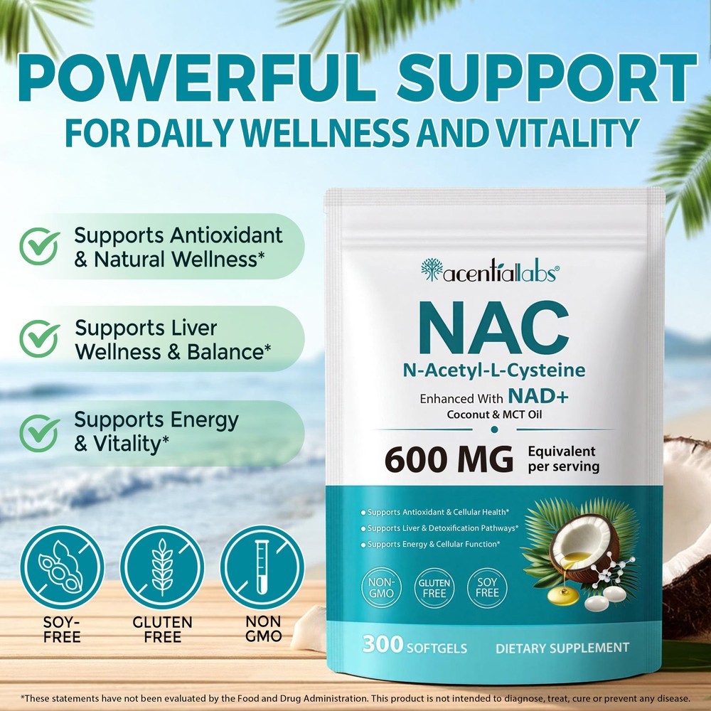 كبسولات NAC (N-Acetyl-L-Cystei - مراجعة Mct Oil Coconut وسعره
