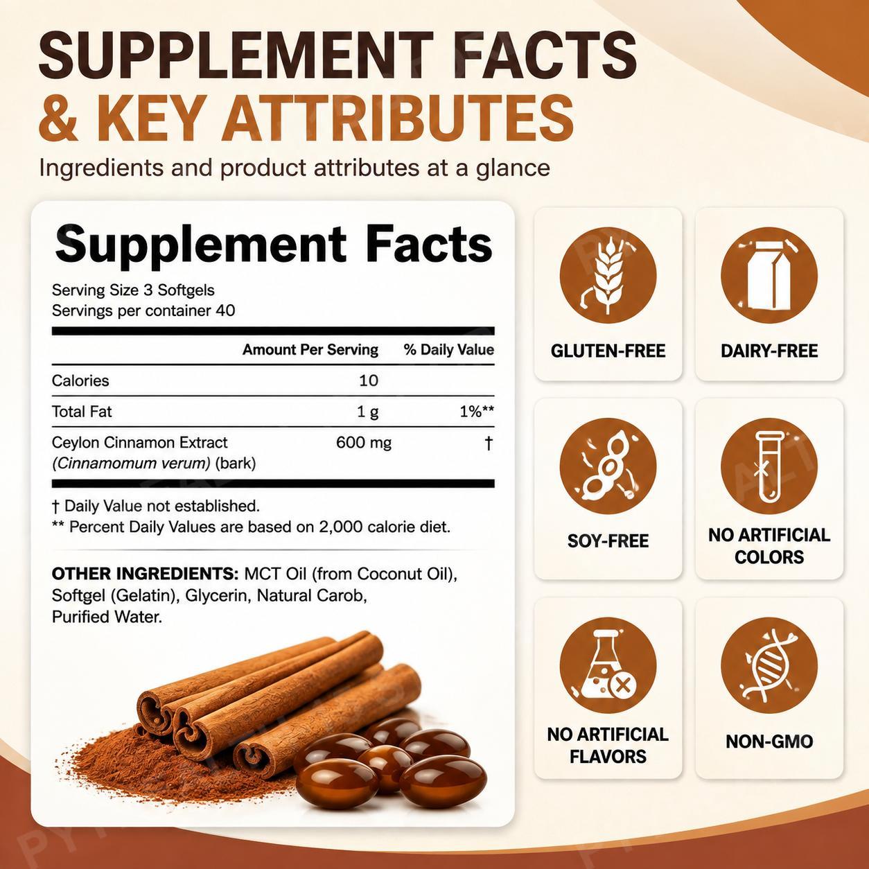كبسولات القرفة السيلانية مع زي - مراجعة Mct Oil Coconut وسعره