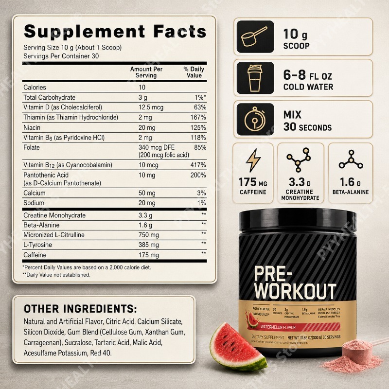 مسحوق ما قبل التمرين مع الكريا - مراجعة Creatine Monohydrate Powder وسعره