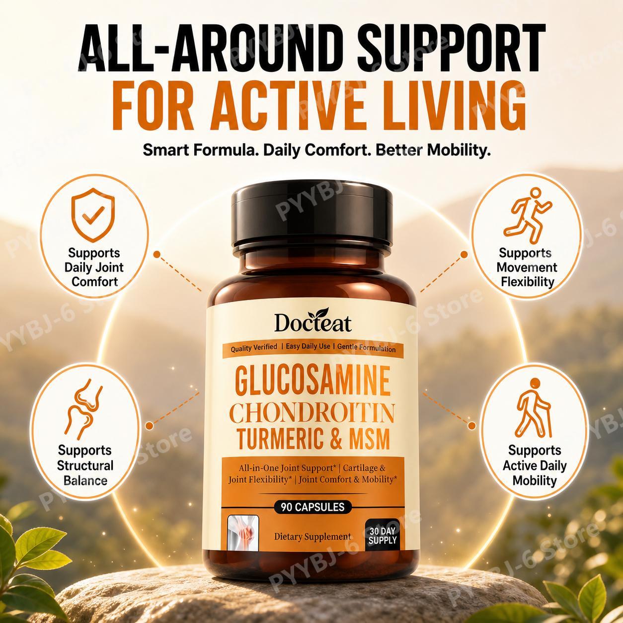 كبسولات دوكتيت جلوكوزامين وكون - مراجعة Glucosamine Chondroitin Joint وسعره